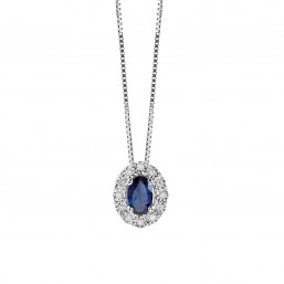 COLLANA CON BRILLANTI E ZAFFIRO BLISS REGAL