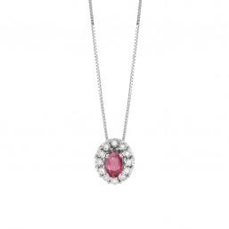 COLLANA CON BRILLANTI E RUBINO BLISS REGAL