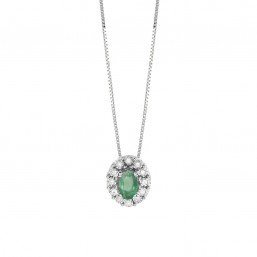 COLLANA CON BRILLANTI E SMERALDO BLISS REGAL