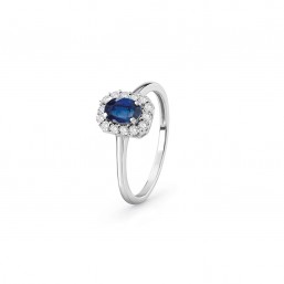 ANELLO CON BRILLANTI E ZAFFIRO BLISS REGAL