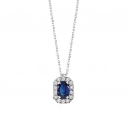 COLLANA CON BRILLANTI E ZAFFIRO BLISS REGAL