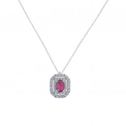 COLLANA CON BRILLANTI E RUBINO BLISS MASTERBLISS REGAL