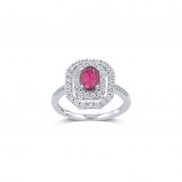 ANELLO CON BRILLANTI E RUBINO MASTERBLISS REGAL