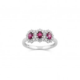 ANELLO TRILOGY CON BRILLANTI E RUBINO MASTERBLISS CHARLESTON