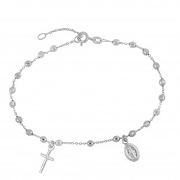 Bracciale Rosario Sfaccettato Oro 18 Kt
