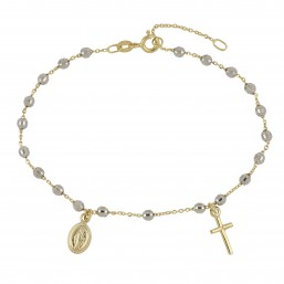 Bracciale Rosario Sfaccettato Oro 18 Kt