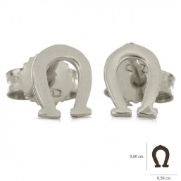 Orecchini ferro di cavallo oro bianco 18 Kt