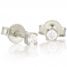 Orecchini Punto Luce oro Bianco 18 Kt