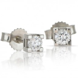 Orecchini Punto Luce oro Bianco 18 Kt