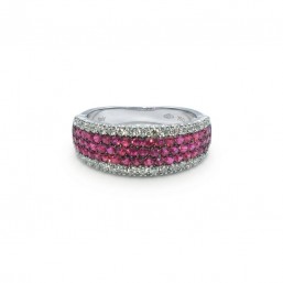 ANELLO VERETTA RUBINO E BRILLANTI DAVITE & DELUCCHI AA 029855 RBS