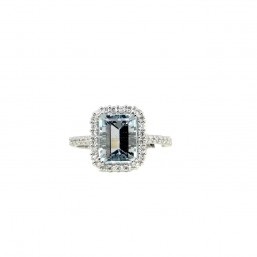 ANELLO ACQUAMARINA E BRILLANTI DAVITE & DELUCCHI AAM000283