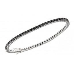TENNIS CON DIAMANTI NERI DAVITE & DELUCCHI Kt 1,80