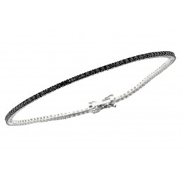 TENNIS CON DIAMANTI NERI DAVITE & DELUCCHI Kt 0,95