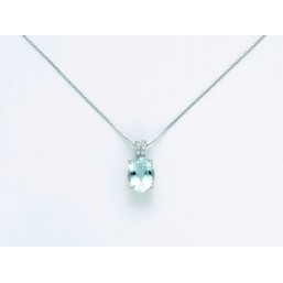 Collana acquamarina e Diamanti Yukiko CLD4210Y