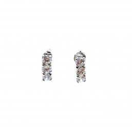 Orecchini in Oro Bianco 18 Kt trilogy