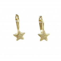 Orecchini in Oro giallo 18 Kt pendenti a stella