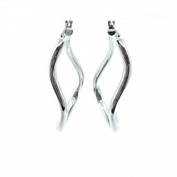 Orecchini Cerchio in Oro Bianco 18 Kt 