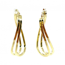 Orecchini Cerchio in Oro giallo 18 Kt doppio filo
