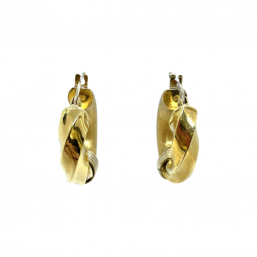 Orecchini Cerchio in Oro giallo 18 Kt satinati