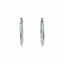 Orecchini Cerchio in Oro bianco 18 Kt martellati 