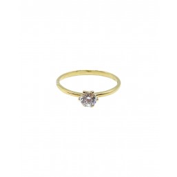 Anello in oro giallo18Kt solitario
