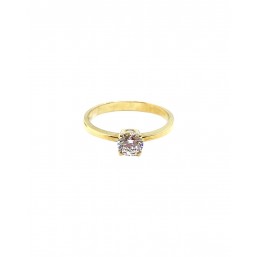 Anello in oro giallo18Kt solitario