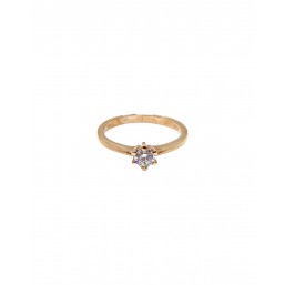 Anello in oro rosa18Kt solitario