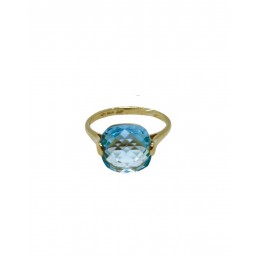 Anello in oro giallo 18Kt con topazio