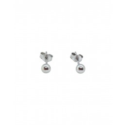 Orecchini in Oro Bianco 18 Kt a sfera