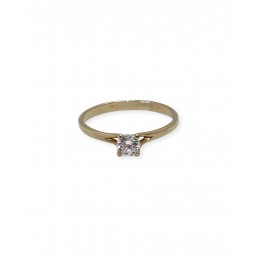 Anello in oro rosa 18Kt solitario