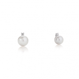 Orecchini di perle Lelune con brillante LLEA01.85
